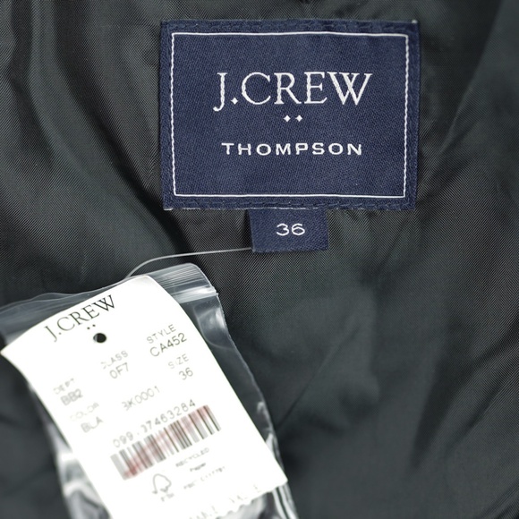 New JCREW Mens Size 36 Thompson Topcoat in Black $398 CA452 - Picture 5 of 5
